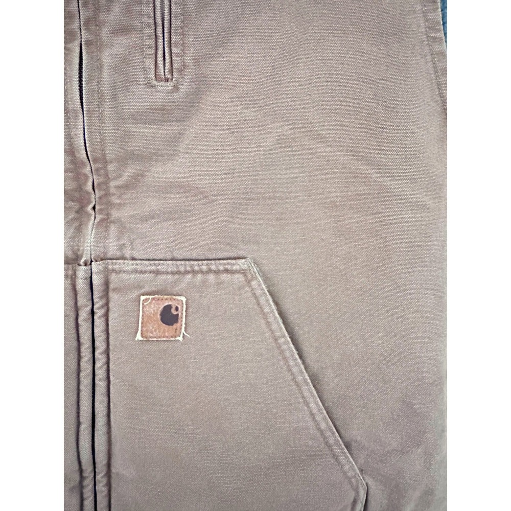 Carhartt Work Vest V33 CML Mens 2XL Sherpa Lined Camel Brown Regular Sandstone - Picture 8 of 10